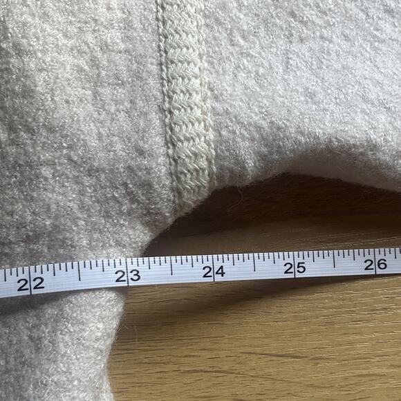 $189 Ann Taylor Wool Blend Zip Up Coat Women's Size Large Ivory - Picture 6 of 7